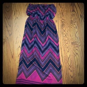 Express strapless maxi dress